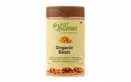 Just Organik Organic Raisin   Tin  250 grams